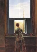 Caspar David Friedrich Woman at the Window (mk10) France oil painting artist
